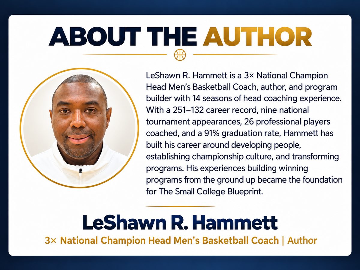 LeShawn R. Hammett, author of The Small College Blueprint